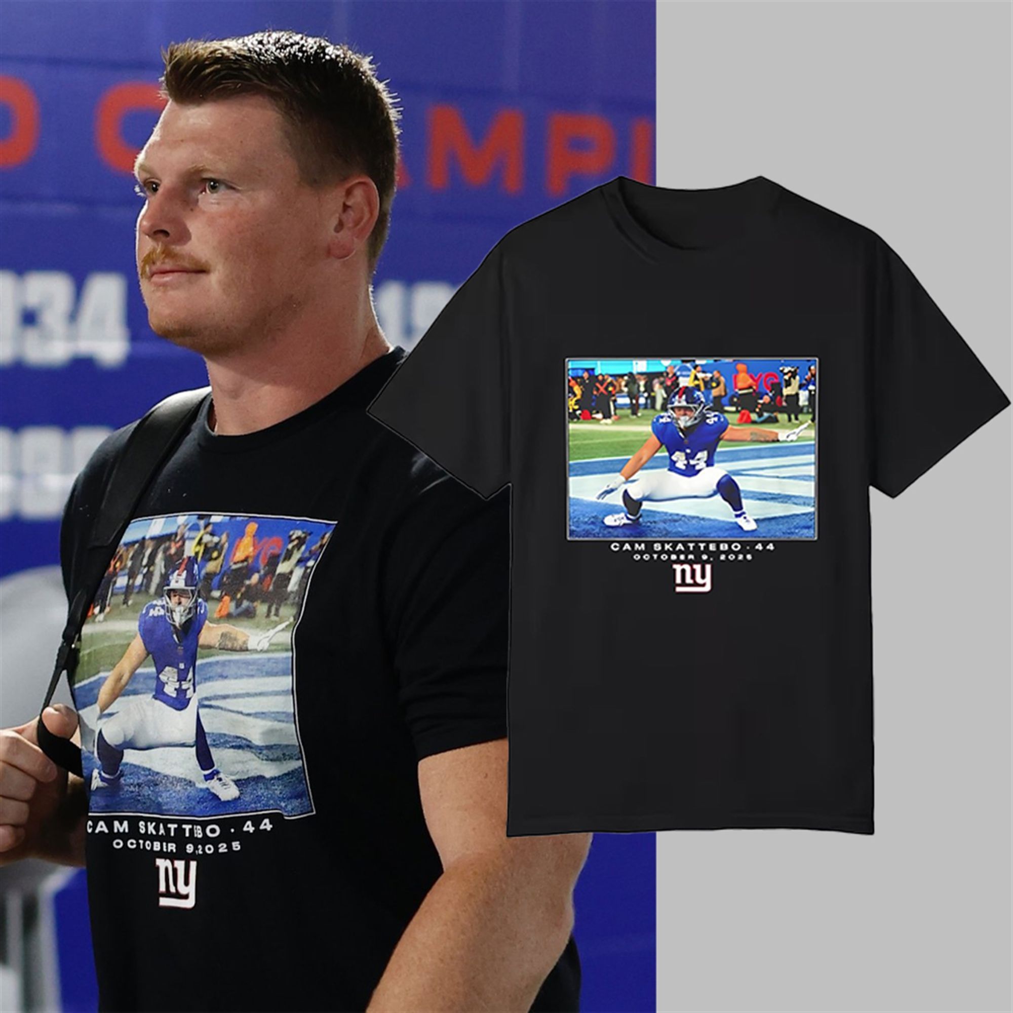 Giants John Michael Schmitz Cam Skattebo 44 Shirt 2 6 Giants John Michael Schmitz Cam Skattebo 44 Shirt 2 6