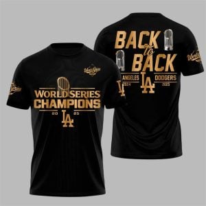 10 World Series Champions Back To Back Dodgers 2024 2025 Gold Shirt