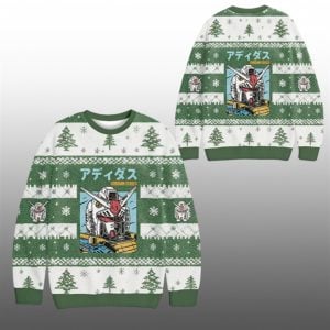 2025 Christmas Mobile Suit Gundam Vintage Japanese Ugly Sweater 1 1