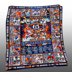 Broncos 65th Anniversary 1960 2025 Blanket 1 1
