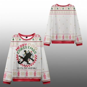 2025 Christmas Merry Christmas Ya Filthy Ugly Sweater 1 1