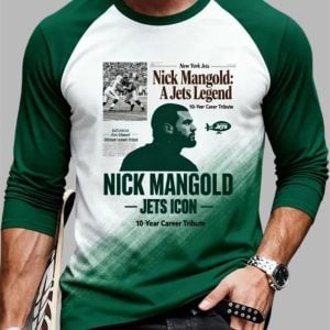 Jets Nick Mangold A Jets Lengend 10 Year Career Tribute Sweater