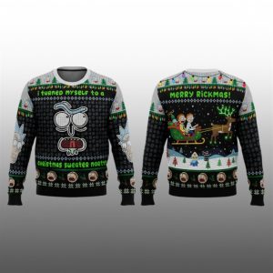 2025 Christmas I Turned Myself Into A Christmas Sweater Rick And Morty Ugly Sweater 1 1