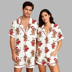 Christmas Nurse Gingerbread Pajama Set 1