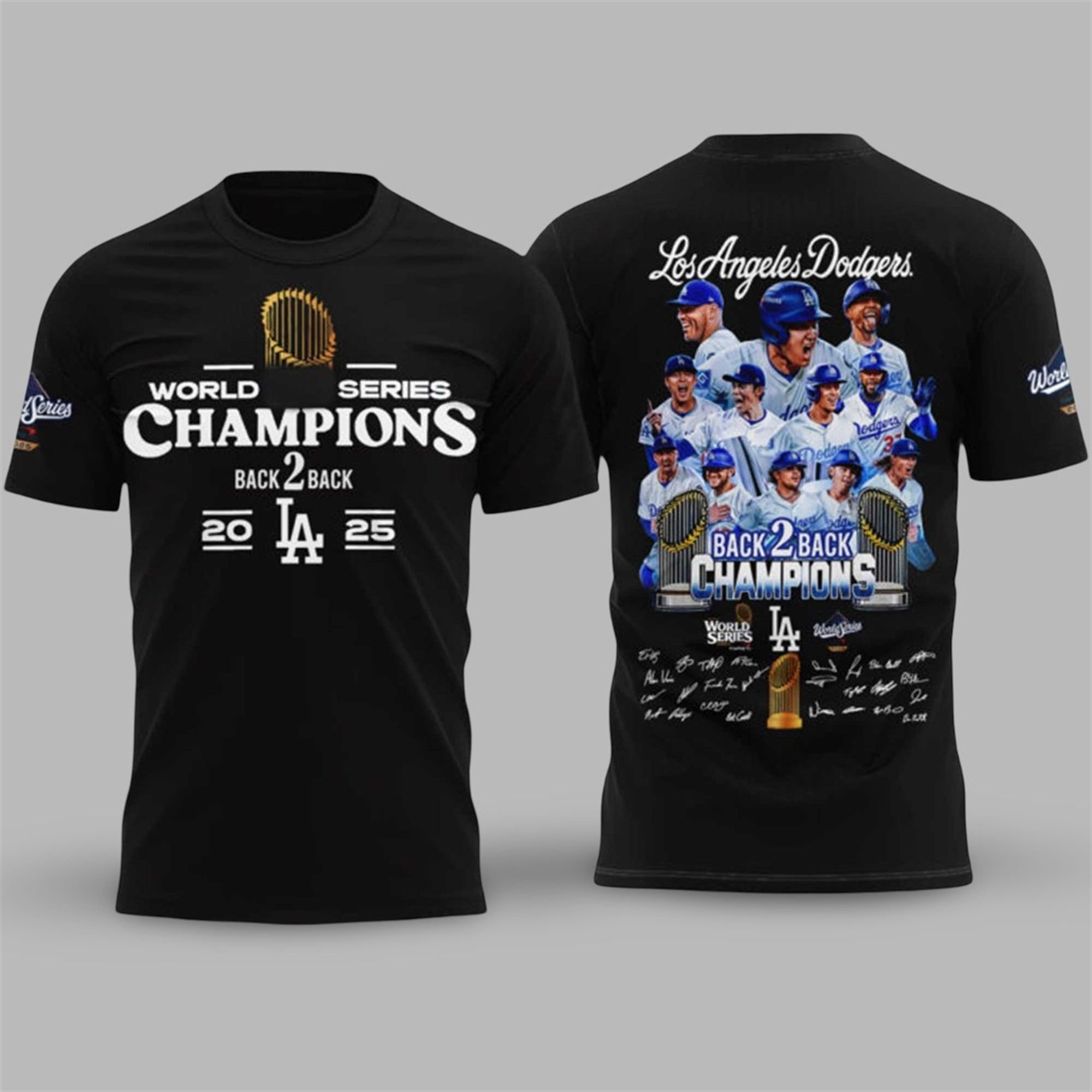 LA Dodgers 2025 World Series Win Back 2 Back Shirt 2 LA Dodgers 2025 World Series Win Back 2 Back Shirt 2