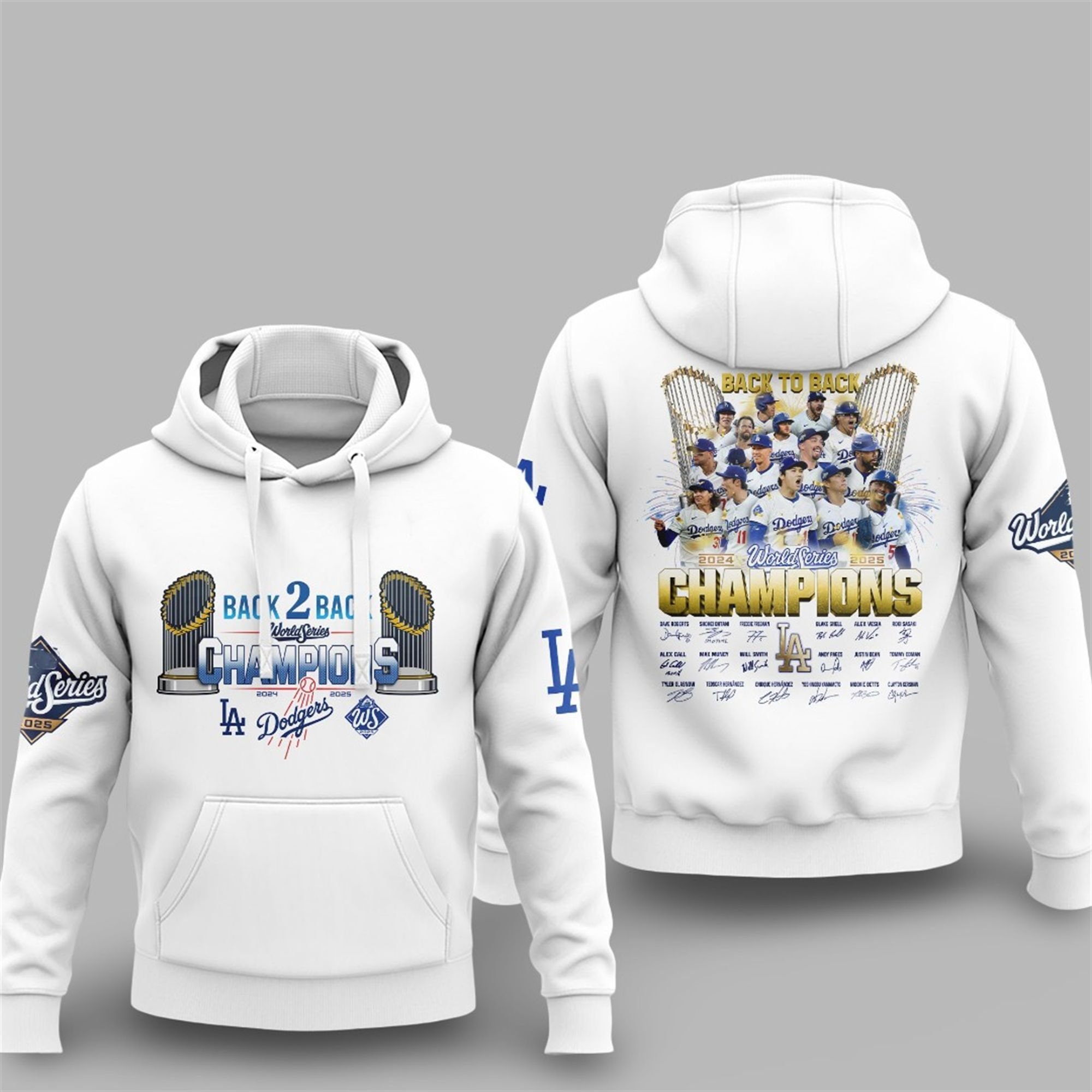 LA Dodgers Back 2 Back World Series Champions 2025 Hoodie 2 LA Dodgers Back 2 BAck World Series Champions 2025 Hoodie 2