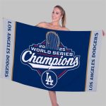 LA Dodgers Win 2025 World Series Champions Beach Towel