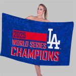 LA Dodgers World Series 2025 Champions Beach Towel