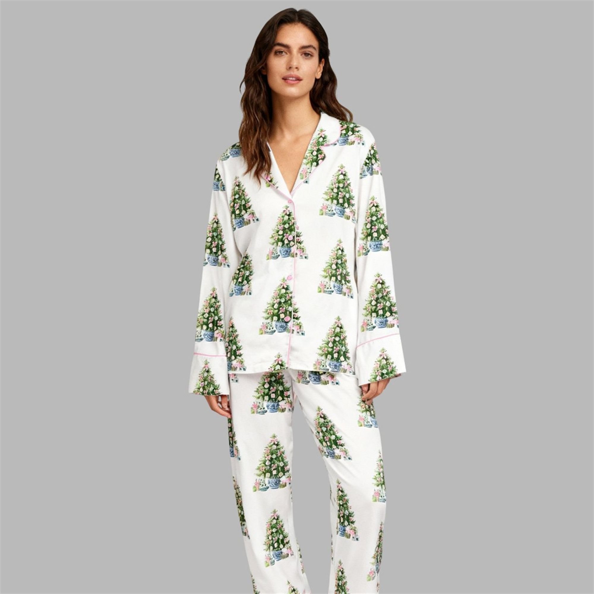 Mahjong Merry Mahjong Christmas Chinoiserie Pajama Set 2 Mahjong Merry Mahjong Christmas Chinoiserie Pajama Set 2