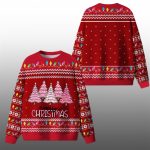Merry Christmas Trees Ugly Sweater 2025 Christmas