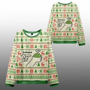 2025 Christmas Focused Samurai Frog Ugly Sweater 1 1
