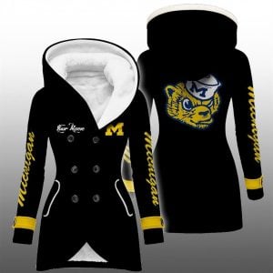 2025 Michigan Long Hooded Fleece Jacket 1