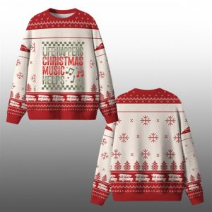 Life Happens Christmas Music Helps Ugly Sweater 2025 Christmas 1 1
