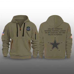 2025 Cowboys Salute To Service Quarter Zip Hoodie 1 1