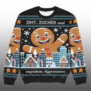 2025 Christmas Zimt Zucker und Aggressionen Ugly Sweater 1 1