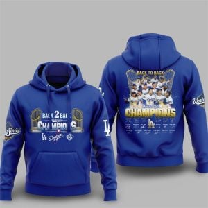 LA Dodgers Back 2 BAck World Series Champions 2025 Hoodie 1