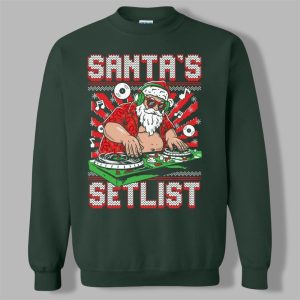 2025 Christmas Santa's Setlist Ugly Sweater (1)