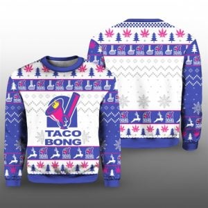 2025 Christmas Taco Bong Ugly Christmas Sweater 1 1