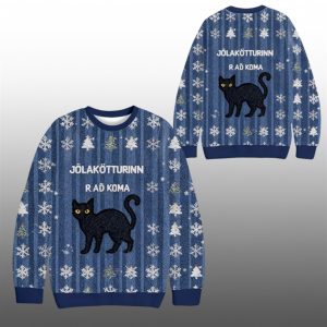 2025 Christmas The Yule Cat is Coming Ugly Sweater 1 1