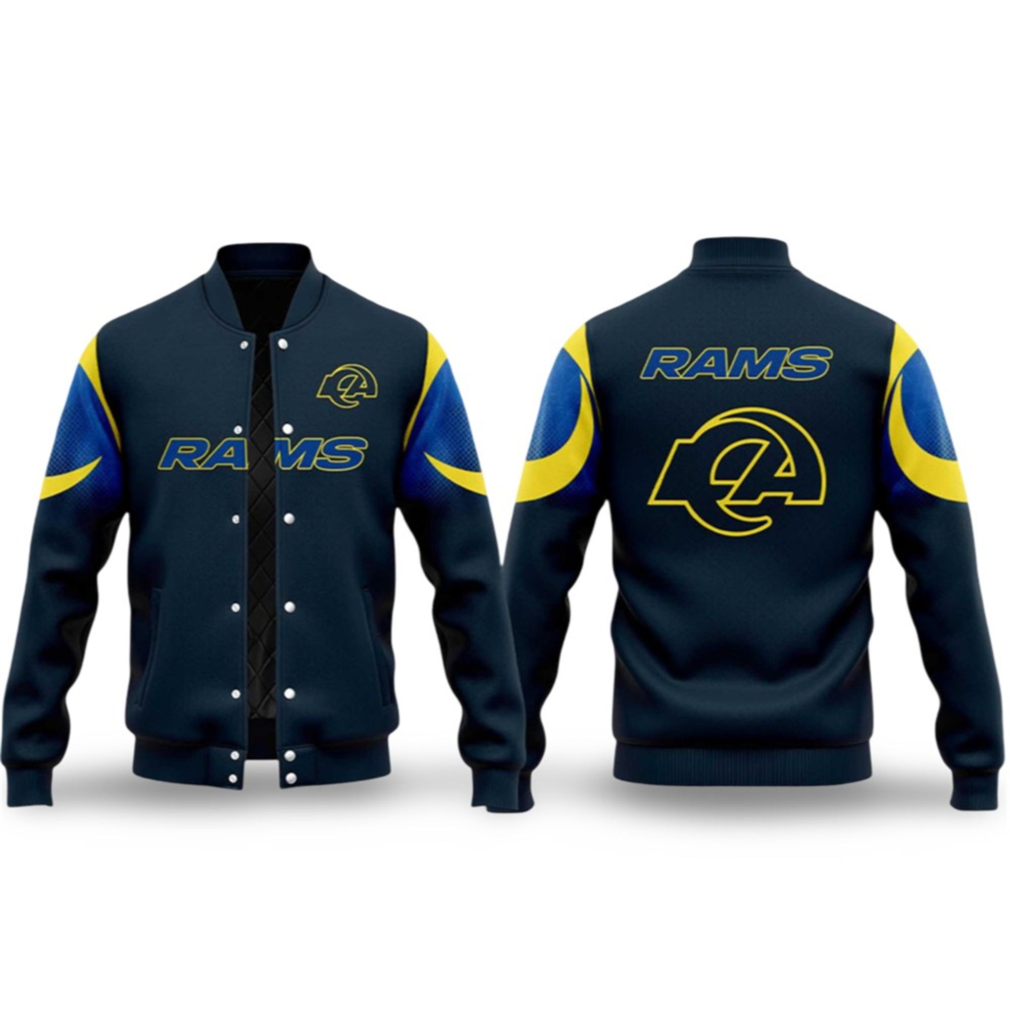 Rams Rivalries Mid Night Mode Uniforms 2025 Jacket 2 Rams Rivalries Mid Night Mode Uniforms 2025 Jacket 1 2
