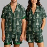 Retro Christmas Tree Girly Pajama Set