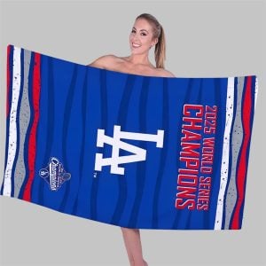 Dodgers Won 2025 World Series Champions Beach Towel 1