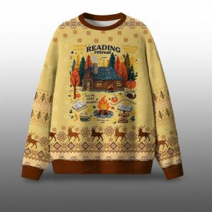 2025 Christmas Cozy Reading Retreat Ugly Sweater 1 1