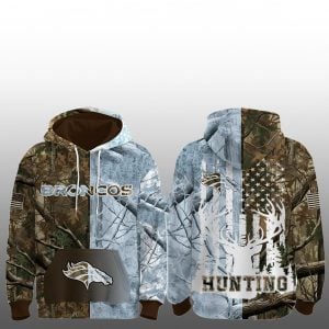 1 2025 Broncos Gridiron Wilderness Deer Hunter Hoodie