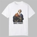 Saint Holding Pig Head Anti Trump Quiet Piggy Shirt