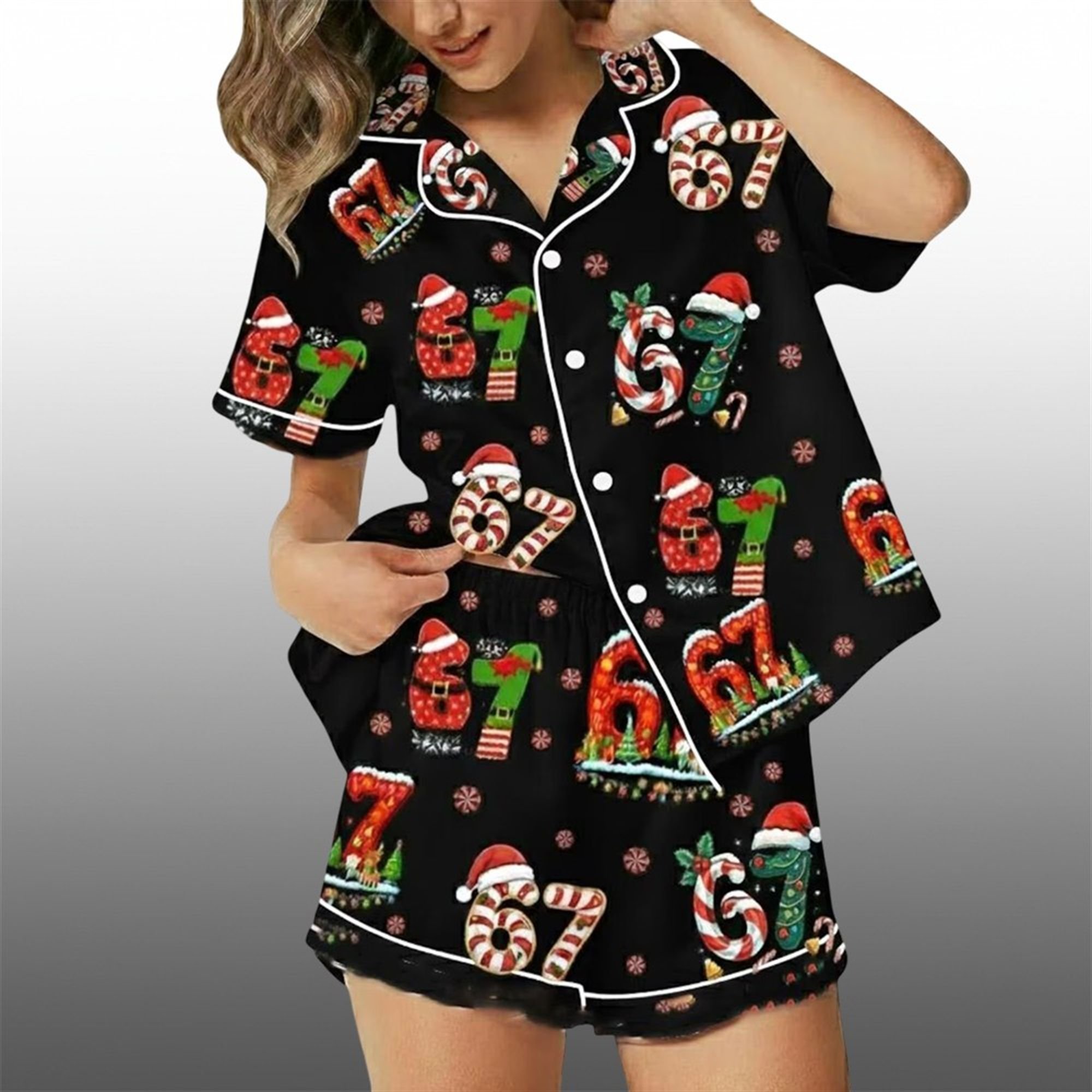 Six Seven Meme Christmas Pajama Set 1 Six Seven Meme Christmas Pajama Set 1