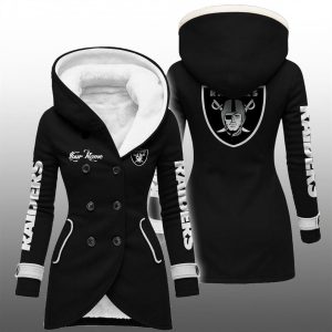 2025 Raiders Long Hooded Fleece Jacket 1