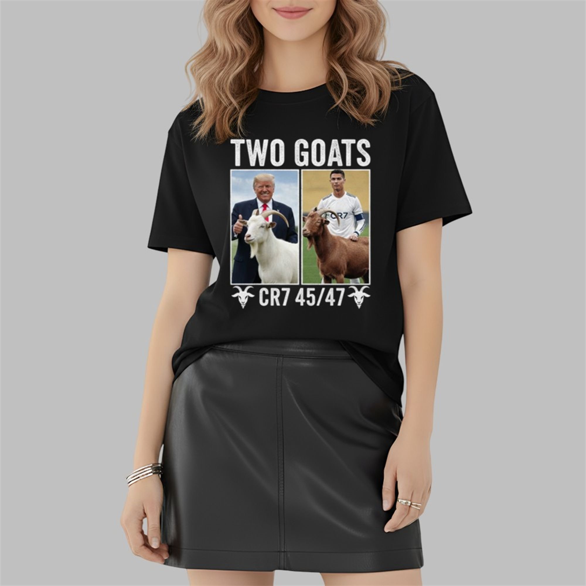 Trump Ronaldo CR7 Two Goats Shirt 3 Trump Ronaldo CR7 Two Goats Shirt 2 2