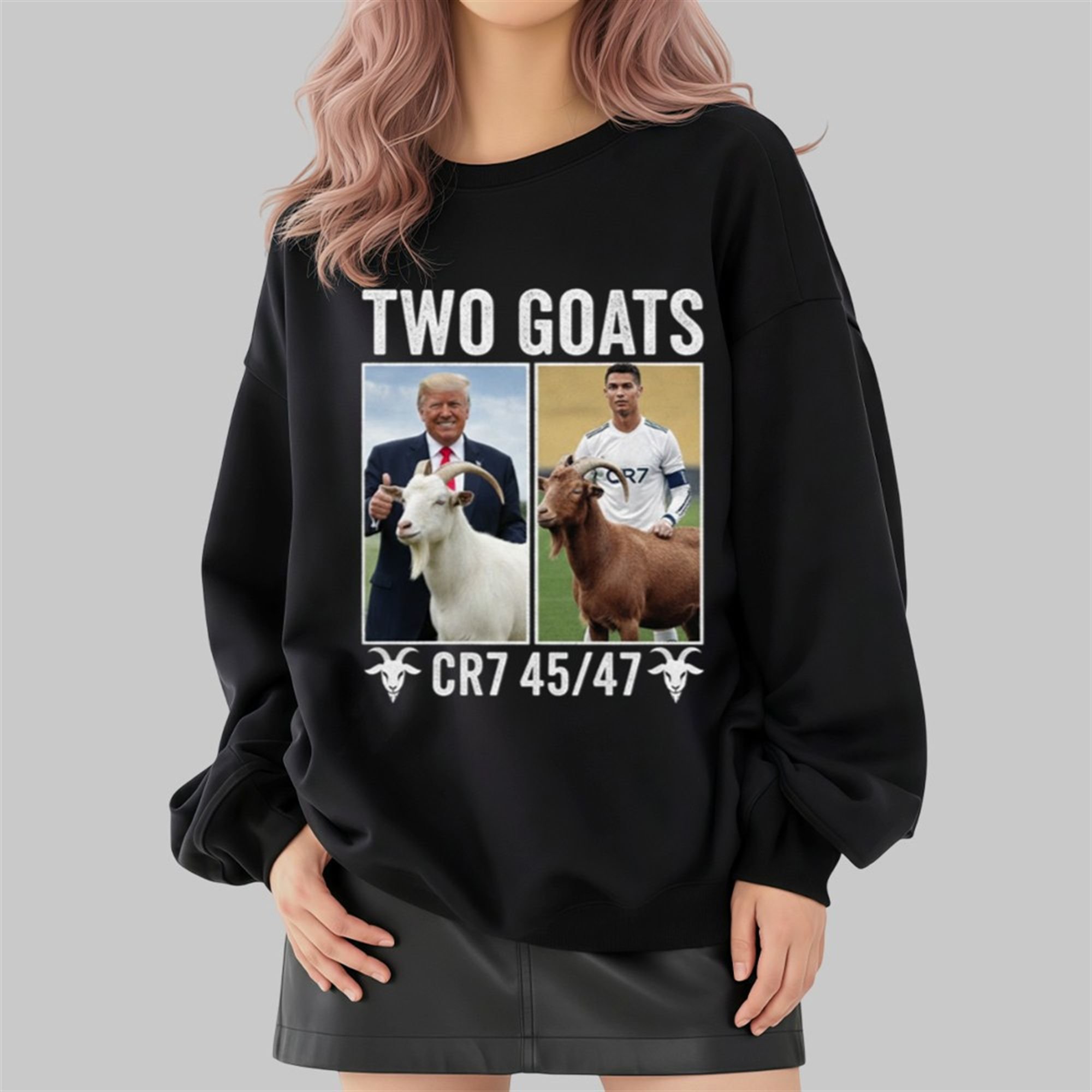 Trump Ronaldo CR7 Two Goats Shirt 5 Trump Ronaldo CR7 Two Goats Shirt 2 4