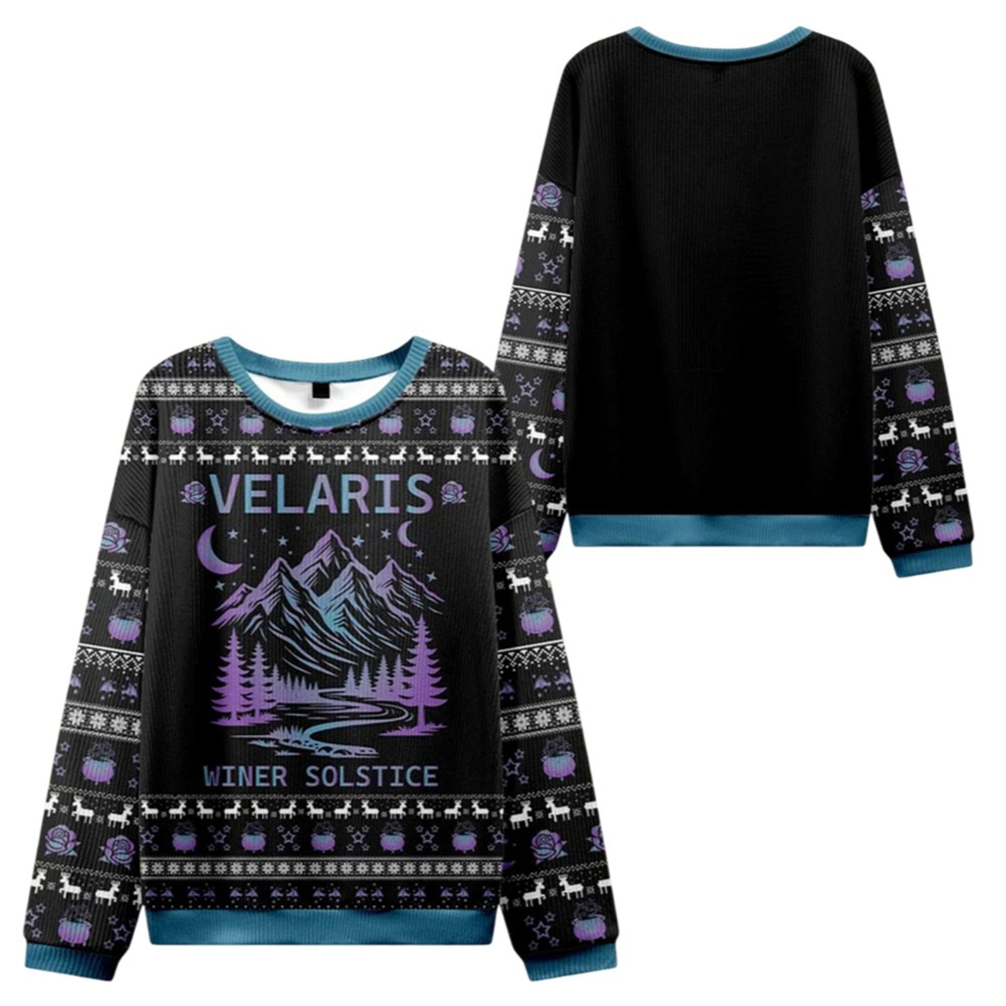 Velaris Winter Solstice Ugly Sweater 2025 Christmas 2 Velaris Winter Solstice Ugly Sweater 2025 Christmas 1 2