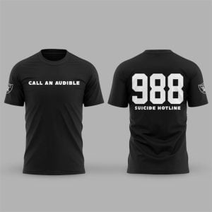 0 Raiders Maxx Crosby Call All Audible 988 Suicide Hotline Shirt