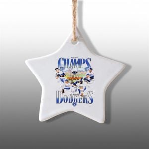 2025 Dodgers Back to Back Graphic Ornament 1 1