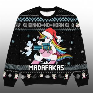 2025 Christmas Einho Ho Horn Madadakas Ugly Sweater 1 1