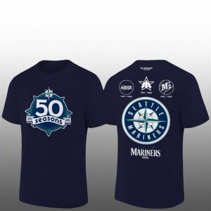 28 Seattle Mariners 50 Seasons Celebrate 1977 2026 Shirt