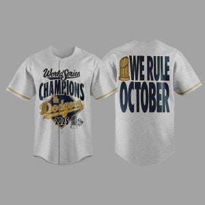 Dodgers We Rule October World Series Champions 2025 Jersey Hat 1