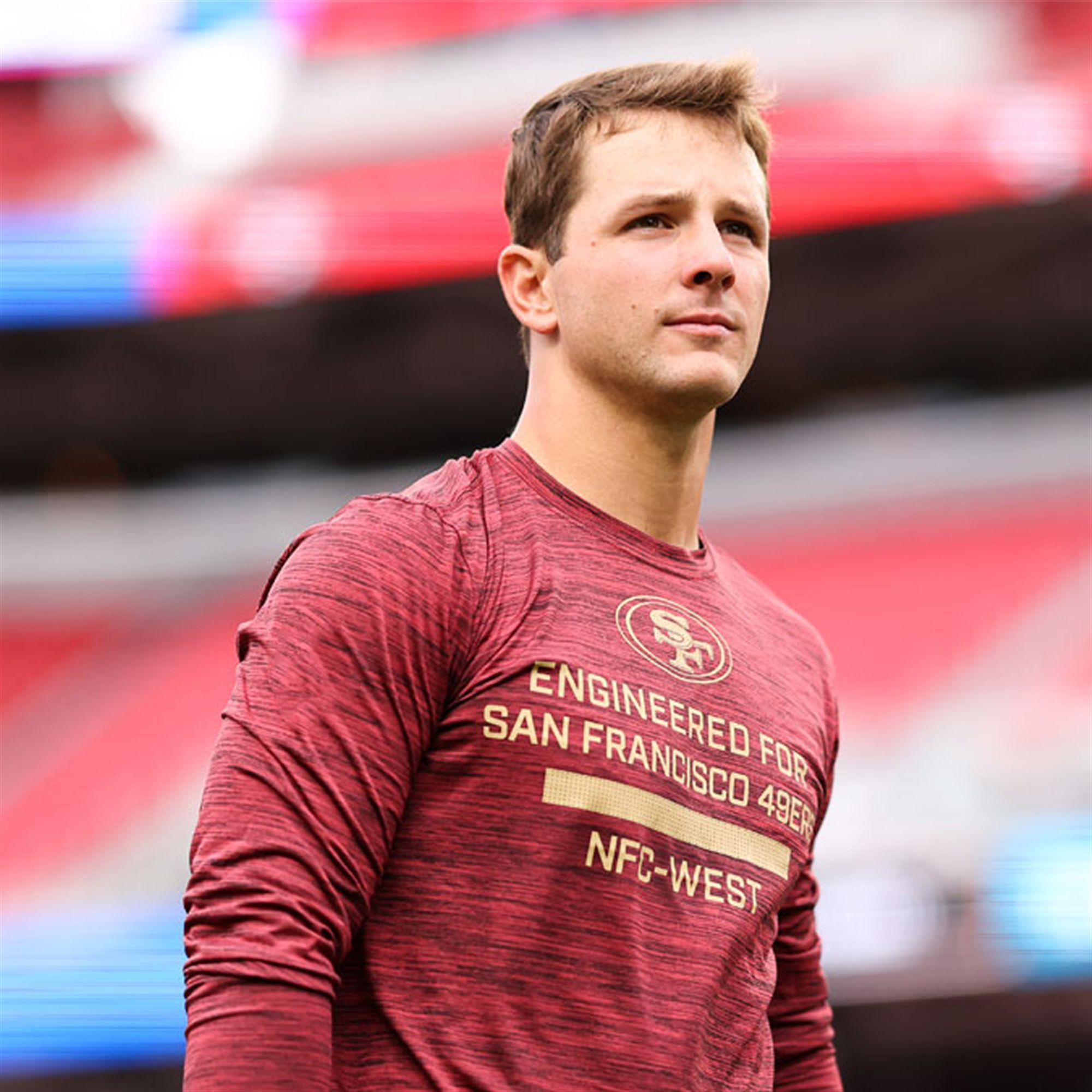 2025 Brock Purdy Engineered For SF 49ers NFC West Sweatshirt 2 2025 Brock Purdy Engineered For SF 49ers NFC West Sweatshirt Cre: GG