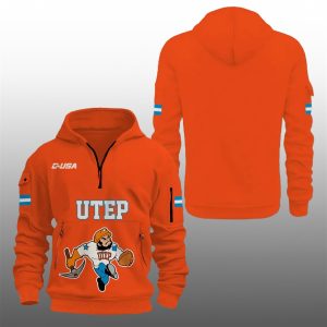 2025 UTEP Miners Football 93rd Homecoming Quarter Zip Hoodie 0