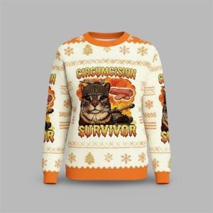 2025 Christmas Cat Circumcision Survivor Ugly Sweater 1