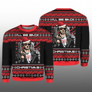 2025 Christmas Terminator Ill Be Back A Very Cyber Ugly Sweater 1 1