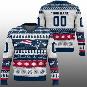 Patriots Football 2025 Ugly Christmas Sweater 1 1