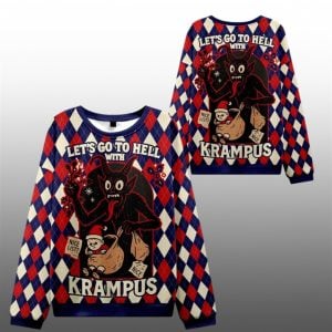2025 Christmas Krampus Let's Go to Hell Ugly Sweater