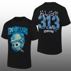 0 2025 Lions All Grit 313 Thanksgiving Halftime Show Shirt 1