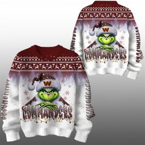 2025 Commanders Grnch Season Christmas Ugly Sweater 1 1