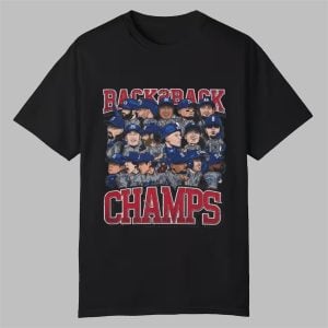 Dodgers Back To Back World Champs Caricatures Shirt 0 0