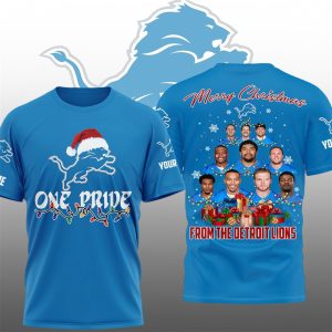 2025 One Pride Merry Christmas From The Detroit Lions Shirt 1