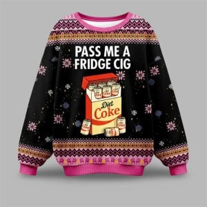 Diet Coke Pass Me A Fridge Cigarette Ugly Sweater 2025 Christmas 1